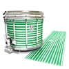 Ludwig Ultimate Series Snare Drum Slip - Lateral Brush Strokes Green and White (Green)