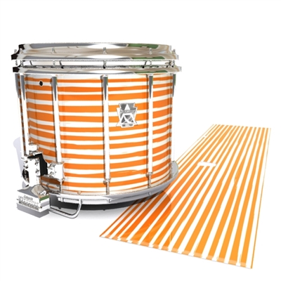 Ludwig Ultimate Series Snare Drum Slip - Lateral Brush Strokes Orange and White (Orange)
