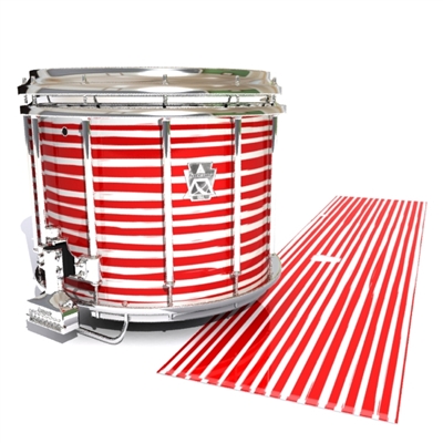 Ludwig Ultimate Series Snare Drum Slip - Lateral Brush Strokes Red and White (Red)