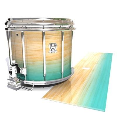 Ludwig Ultimate Series Snare Drum Slip - Maple Woodgrain Teal Fade (Blue) (Green)