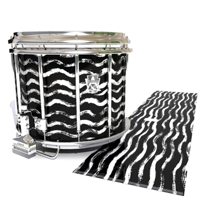 Ludwig Ultimate Series Snare Drum Slip - Wave Brush Strokes Black and White (Neutral)