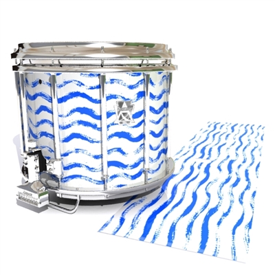 Ludwig Ultimate Series Snare Drum Slip - Wave Brush Strokes Blue and White (Blue)