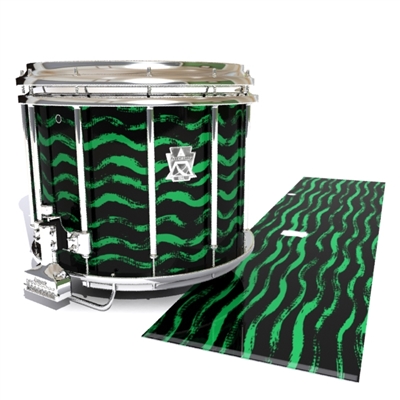 Ludwig Ultimate Series Snare Drum Slip - Wave Brush Strokes Green and Black (Green)