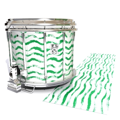 Ludwig Ultimate Series Snare Drum Slip - Wave Brush Strokes Green and White (Green)