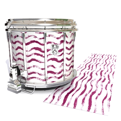 Ludwig Ultimate Series Snare Drum Slip - Wave Brush Strokes Maroon and White (Red)