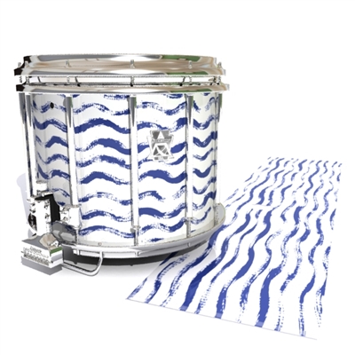 Ludwig Ultimate Series Snare Drum Slip - Wave Brush Strokes Navy Blue and White (Blue)