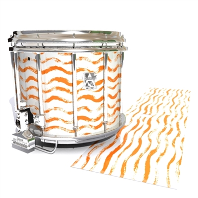Ludwig Ultimate Series Snare Drum Slip - Wave Brush Strokes Orange and White (Orange)