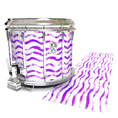 Ludwig Ultimate Series Snare Drum Slip - Wave Brush Strokes Purple and White (Purple)