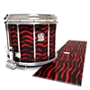 Ludwig Ultimate Series Snare Drum Slip - Wave Brush Strokes Red and Black (Red)