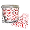 Ludwig Ultimate Series Snare Drum Slip - Wave Brush Strokes Red and White (Red)