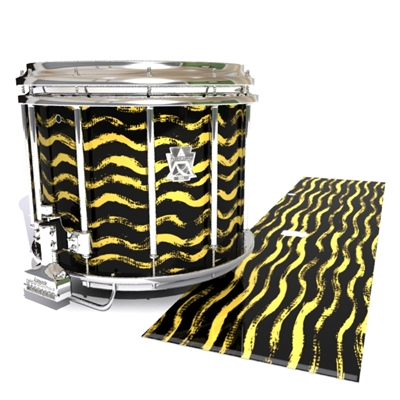 Ludwig Ultimate Series Snare Drum Slip - Wave Brush Strokes Yellow and Black (Yellow)