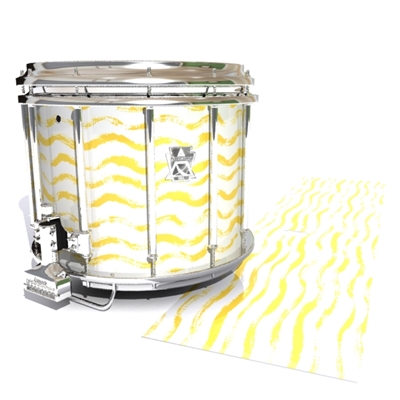 Ludwig Ultimate Series Snare Drum Slip - Wave Brush Strokes Yellow and White (Yellow)