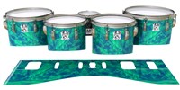 Ludwig Ultimate Series Tenor Drum Slips - Aqua Cosmic Glass (Aqua)