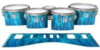 Ludwig Ultimate Series Tenor Drum Slips - Blue Feathers (Themed)