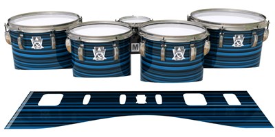 Ludwig Ultimate Series Tenor Drum Slips - Blue Horizon Stripes (Blue)