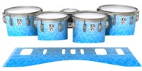 Ludwig Ultimate Series Tenor Drum Slips - Blue Ice (Blue)