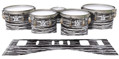 Ludwig Ultimate Series Tenor Drum Slips - Chaos Brush Strokes Black and White (Neutral)