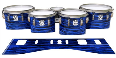 Ludwig Ultimate Series Tenor Drum Slips - Chaos Brush Strokes Blue and Black (Blue)