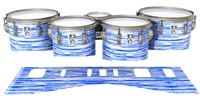 Ludwig Ultimate Series Tenor Drum Slips - Chaos Brush Strokes Blue and White (Blue)