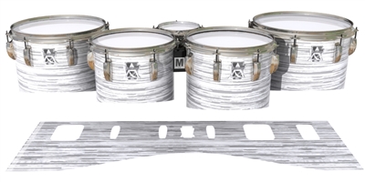 Ludwig Ultimate Series Tenor Drum Slips - Chaos Brush Strokes Grey and White (Neutral)