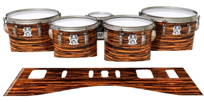 Ludwig Ultimate Series Tenor Drum Slips - Chaos Brush Strokes Orange and Black (Orange)