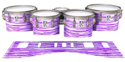 Ludwig Ultimate Series Tenor Drum Slips - Chaos Brush Strokes Purple and White (Purple)