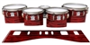 Ludwig Ultimate Series Tenor Drum Slips - Chaos Brush Strokes Red and Black (Red)