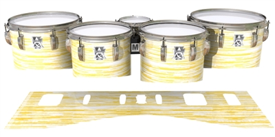 Ludwig Ultimate Series Tenor Drum Slips - Chaos Brush Strokes Yellow and White (Yellow)