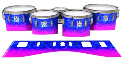 Ludwig Ultimate Series Tenor Drum Slips - Cotton Candy (Blue) (Pink)