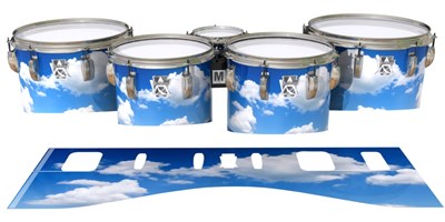 Ludwig Ultimate Series Tenor Drum Slips - Cumulus Sky (Themed)