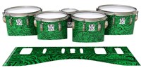 Ludwig Ultimate Series Tenor Drum Slips - Dark Green Paisley (Themed)