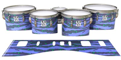 Ludwig Ultimate Series Tenor Drum Slips - Electric Tiger Camouflage (Purple)