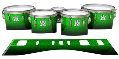 Ludwig Ultimate Series Tenor Drum Slips - Emerald Fade (Green)