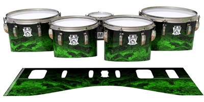 Ludwig Ultimate Series Tenor Drum Slips - Forest GEO Marble Fade (Green)