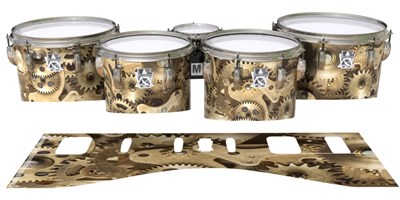 Ludwig Ultimate Series Tenor Drum Slips - Golden Gears (Themed)