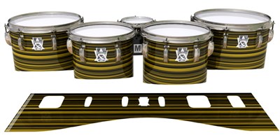 Ludwig Ultimate Series Tenor Drum Slips - Gold Horizon Stripes (Yellow)