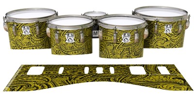 Ludwig Ultimate Series Tenor Drum Slips - Gold Paisley (Themed)