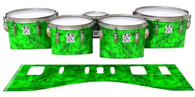 Ludwig Ultimate Series Tenor Drum Slips - Green Cosmic Glass (Green)