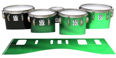 Ludwig Ultimate Series Tenor Drum Slips - Green Light Rays (Themed)