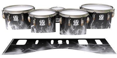 Ludwig Ultimate Series Tenor Drum Slips - Grey Flames (Themed)