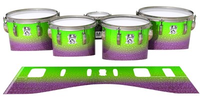 Ludwig Ultimate Series Tenor Drum Slips - Joker Drop Fade (Purple) (Green)