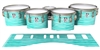 Ludwig Ultimate Series Tenor Drum Slips - Lateral Brush Strokes Aqua and White (Green) (Blue)