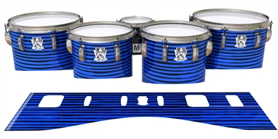 Ludwig Ultimate Series Tenor Drum Slips - Lateral Brush Strokes Blue and Black (Blue)