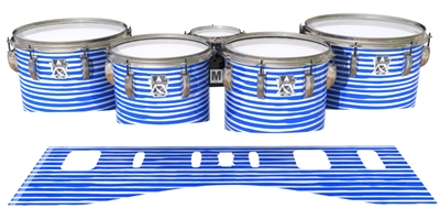 Ludwig Ultimate Series Tenor Drum Slips - Lateral Brush Strokes Blue and White (Blue)