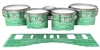 Ludwig Ultimate Series Tenor Drum Slips - Lateral Brush Strokes Green and White (Green)