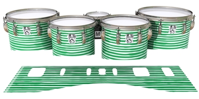 Ludwig Ultimate Series Tenor Drum Slips - Lateral Brush Strokes Green and White (Green)