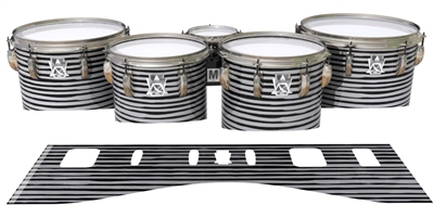 Ludwig Ultimate Series Tenor Drum Slips - Lateral Brush Strokes Grey and Black (Neutral)