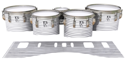 Ludwig Ultimate Series Tenor Drum Slips - Lateral Brush Strokes Grey and White (Neutral)