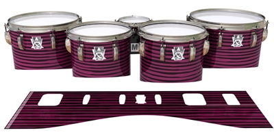 Ludwig Ultimate Series Tenor Drum Slips - Lateral Brush Strokes Maroon and Black (Red)