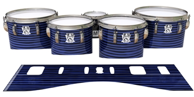 Ludwig Ultimate Series Tenor Drum Slips - Lateral Brush Strokes Navy Blue and Black (Blue)